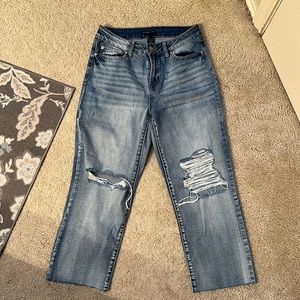 Sincerely Jules wide leg cropped jeans with stretch